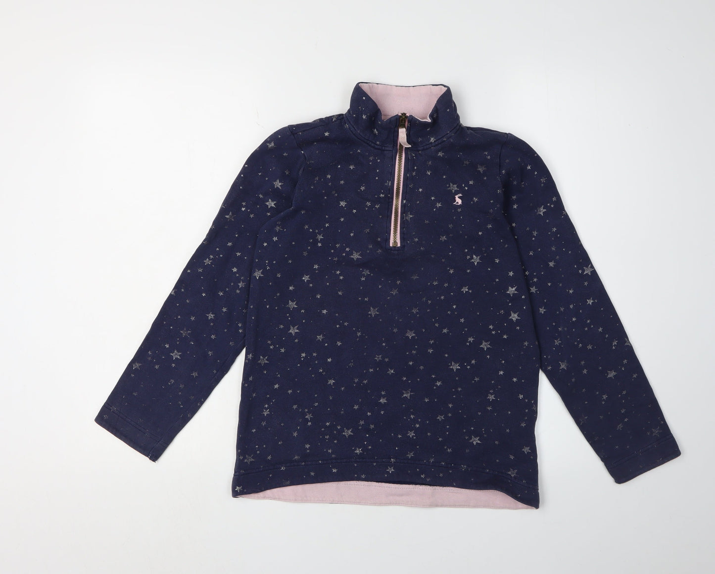 Joules Girls Blue Star Print 1/2 Zip Sweatshirt 11-12 Years