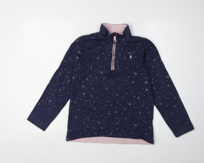 Joules Girls Blue Star Print 1/2 Zip Sweatshirt 11-12 Years