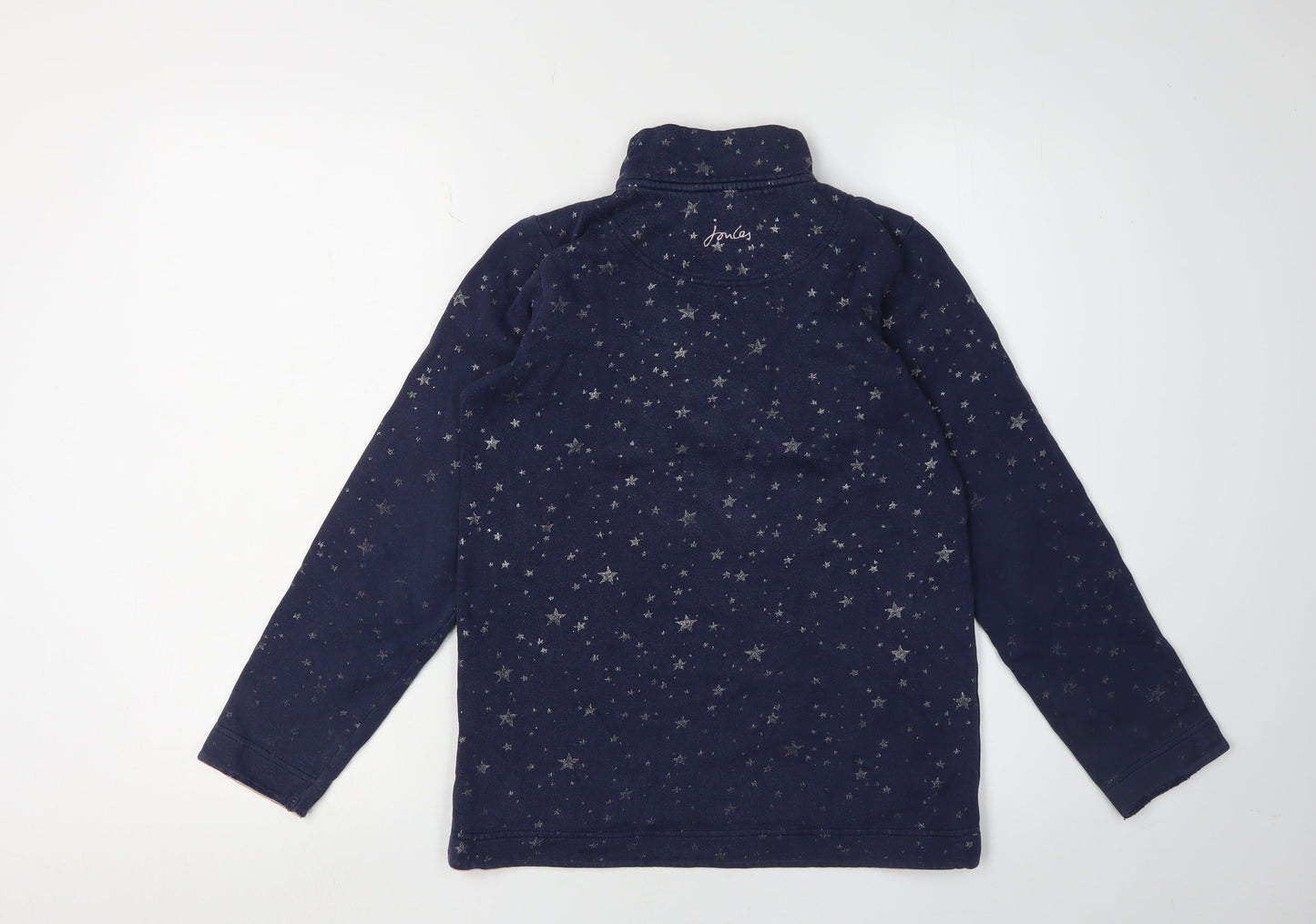 Joules Girls Blue Star Print 1/2 Zip Sweatshirt 11-12 Years