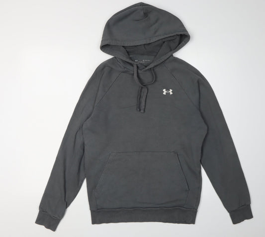 Under Armour Boys Grey Pullover Hoodie XS - Stylish and Cozy