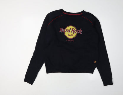 Unisex Adults UK Size L Hard Rock Black Pullover Sweatshirt