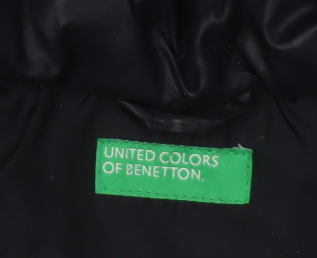 Benetton Girls Black Puffer Jacket 1-2 Years