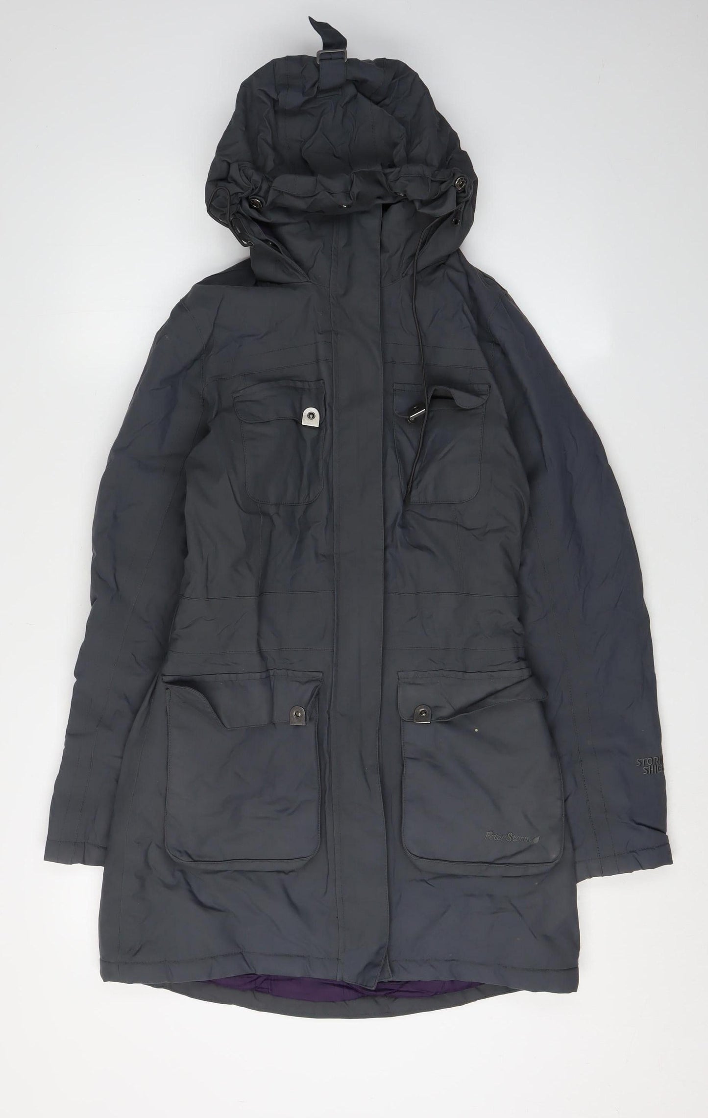 Womens UK Size 8 Peter Storm Black Parka Jacket