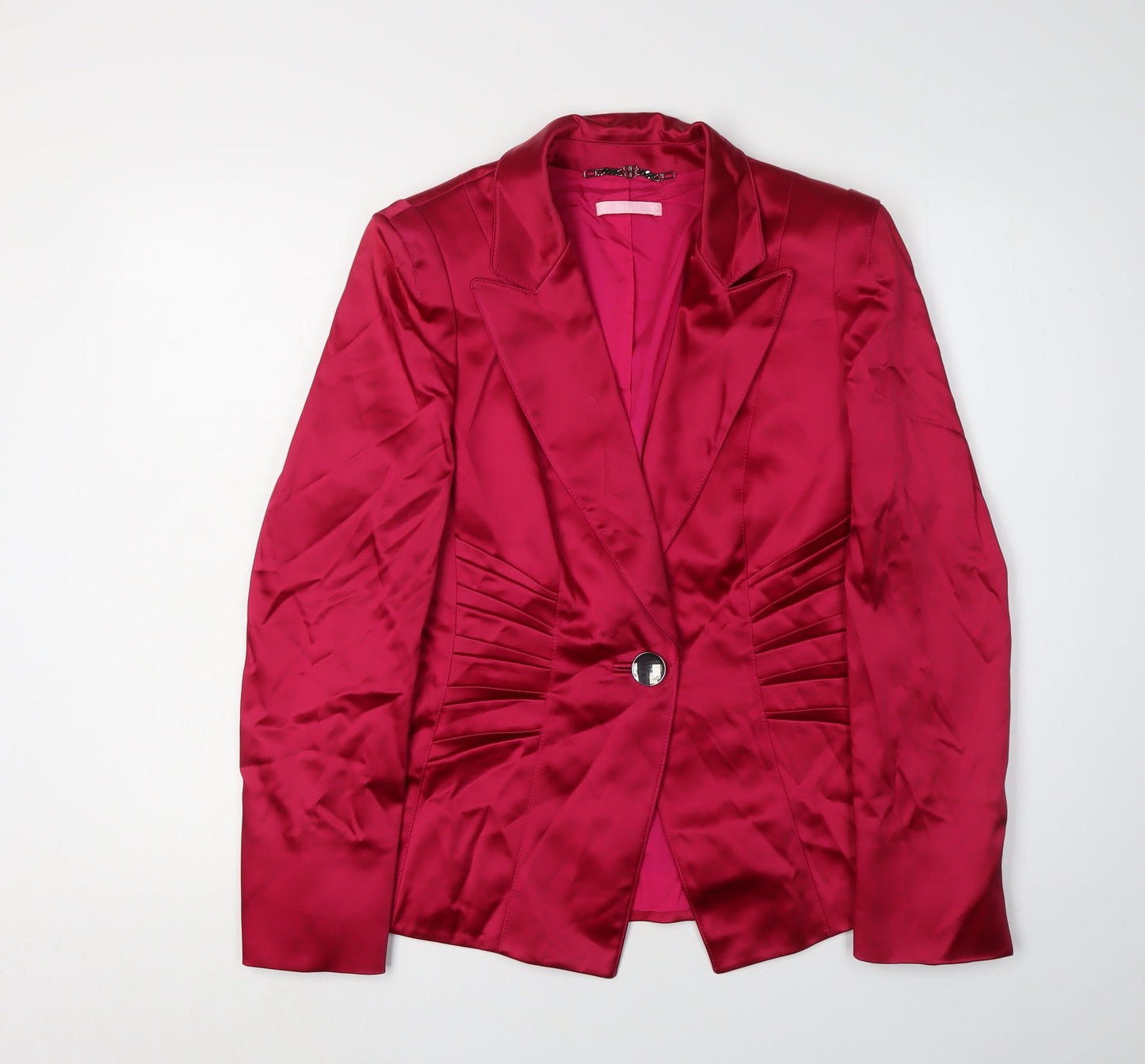 Basler Women's Red Polyamide Blazer Jacket Size L