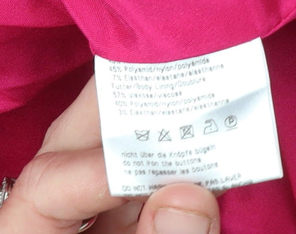 Basler Women's Red Polyamide Blazer Jacket Size L