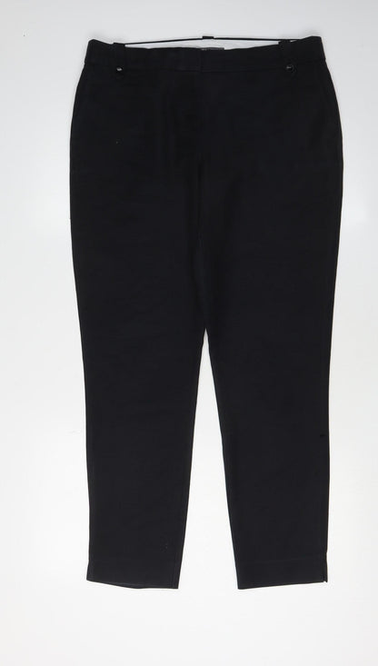 Laura Ashley Women's Black Straight Trousers Size 12
