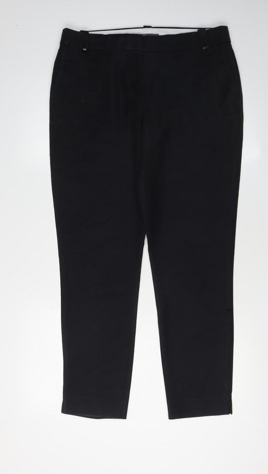 Laura Ashley Women's Black Straight Trousers Size 12