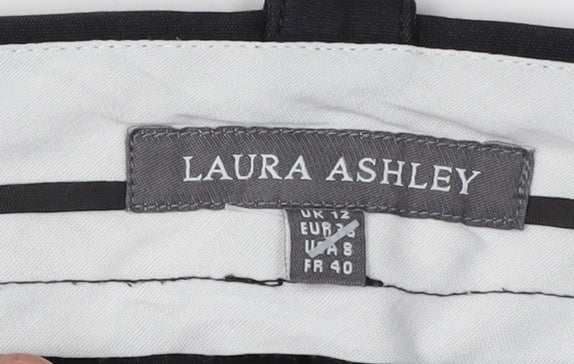 Laura Ashley Women's Black Straight Trousers Size 12