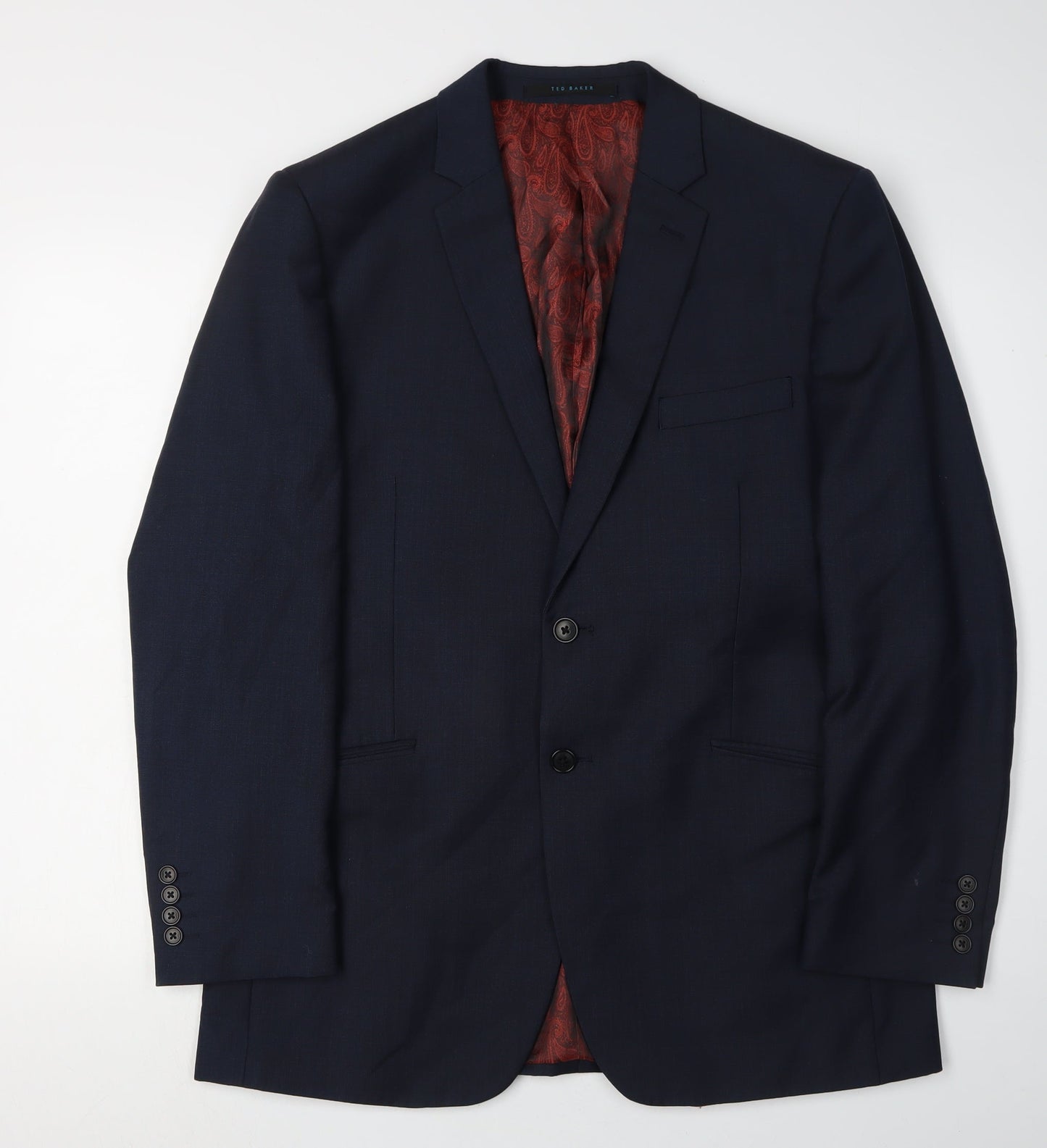 Mens UK Size 40 Ted Baker Regular Blue Suit Jacket