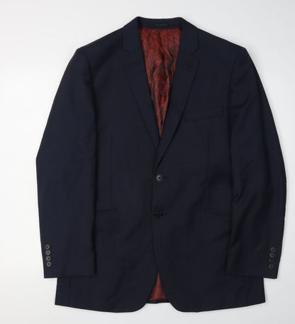 Mens UK Size 40 Ted Baker Regular Blue Suit Jacket