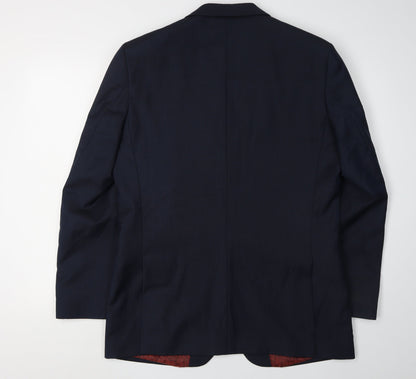 Mens UK Size 40 Ted Baker Regular Blue Suit Jacket
