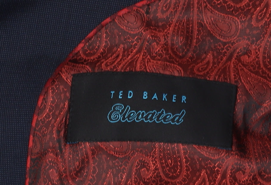Mens UK Size 40 Ted Baker Regular Blue Suit Jacket