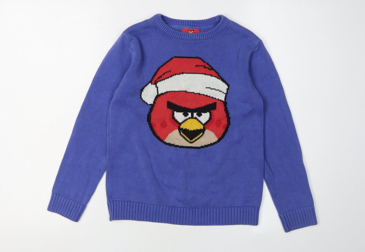 Marks and Spencer Boys Blue Angry Birds Christmas Jumper 9-10 Years
