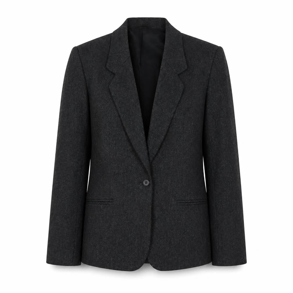 St Michael Women's Grey Blazer Size 10, Classic Wool
