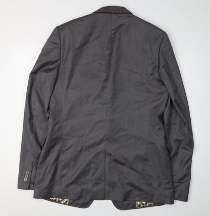 Mens UK Size 42 Ted Baker Regular Grey Suit Jacket