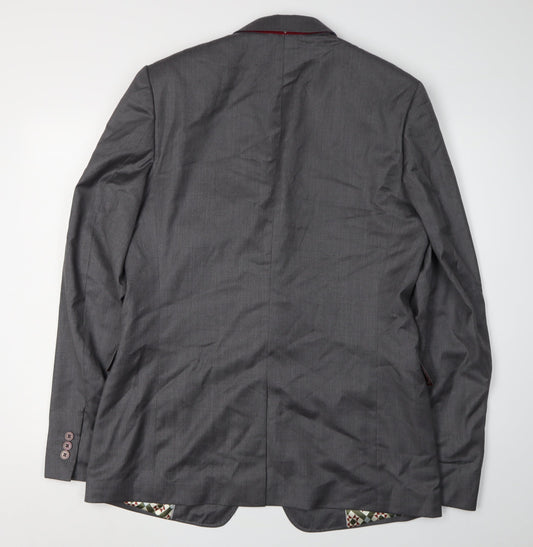 Mens UK Size 42 Ted Baker Regular Grey Suit Jacket