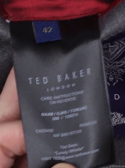 Mens UK Size 42 Ted Baker Regular Grey Suit Jacket