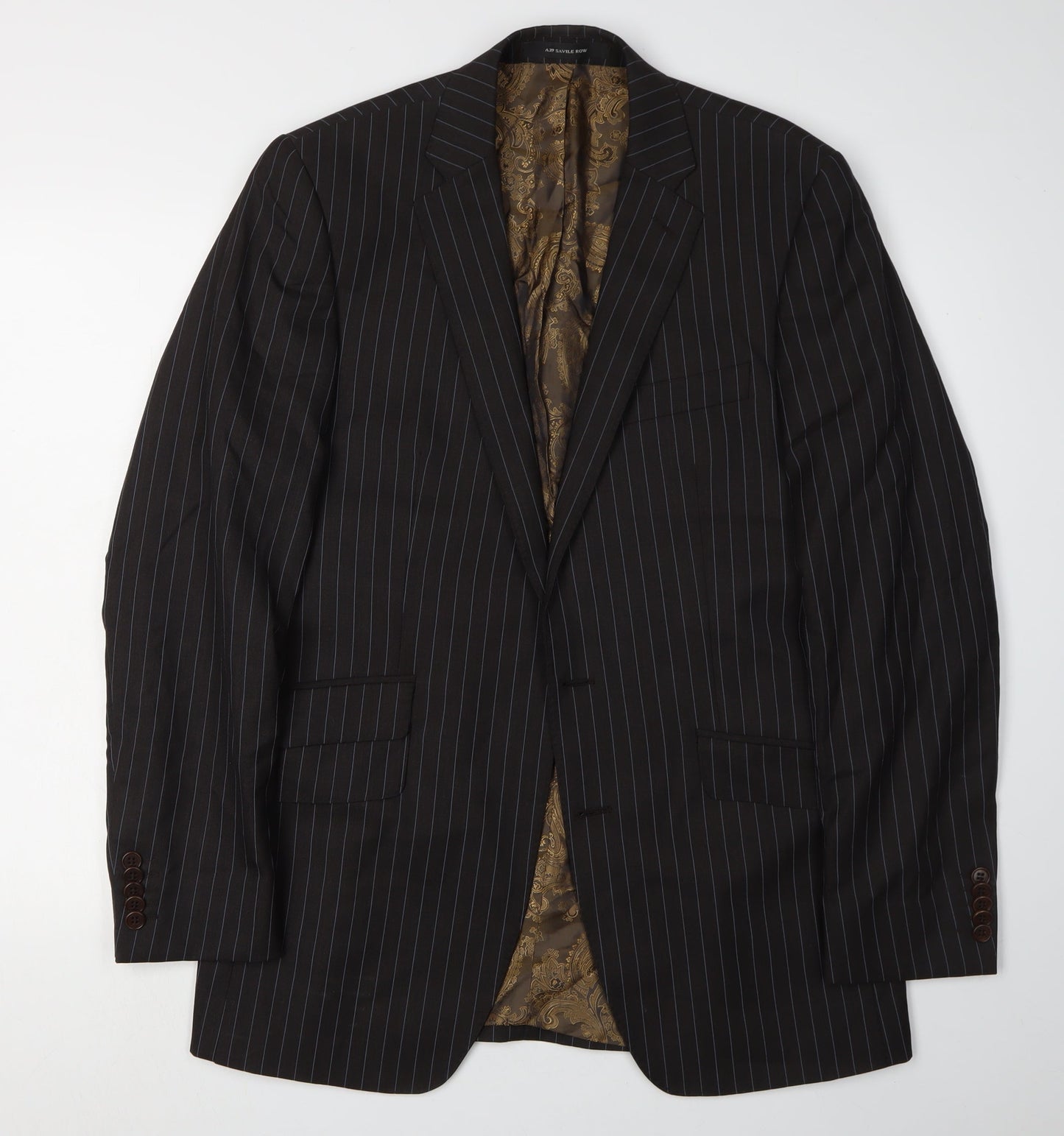 A39 Savile Row Men's Black Pinstripe Blazer Size 38L
