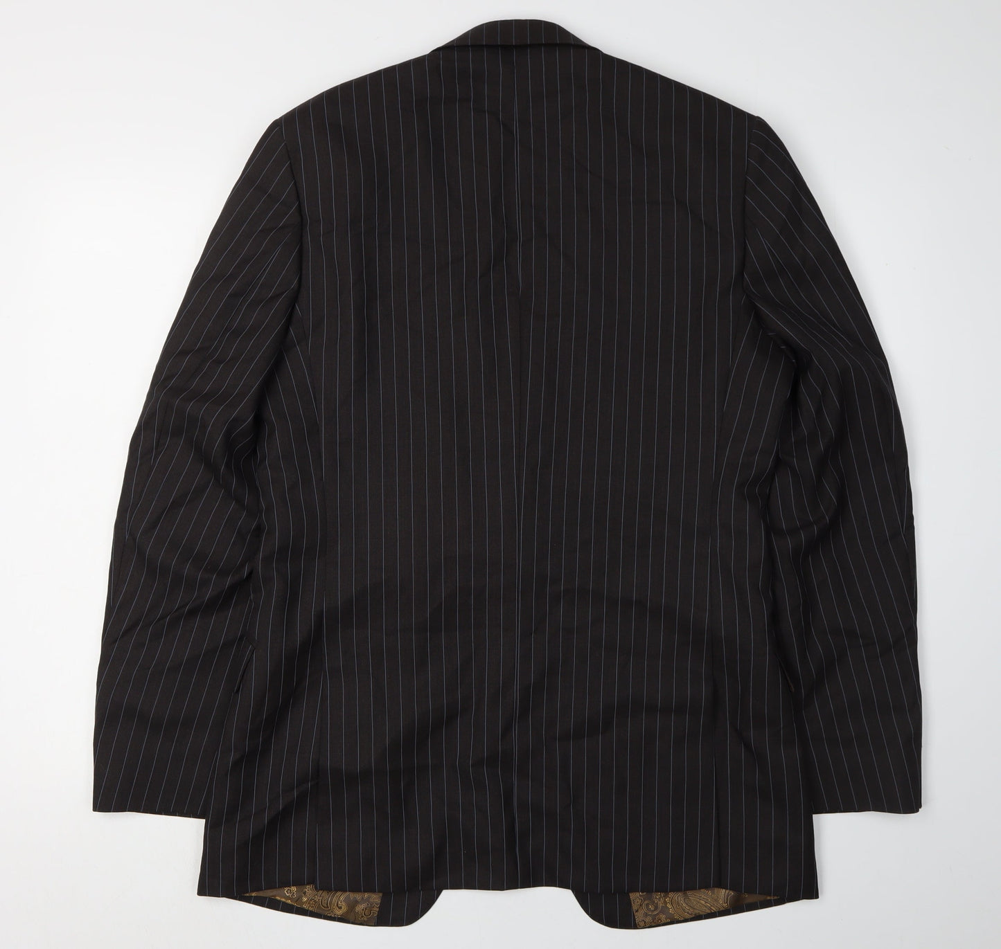 A39 Savile Row Men's Black Pinstripe Blazer Size 38L