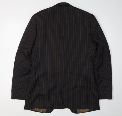 A39 Savile Row Men's Black Pinstripe Blazer Size 38L