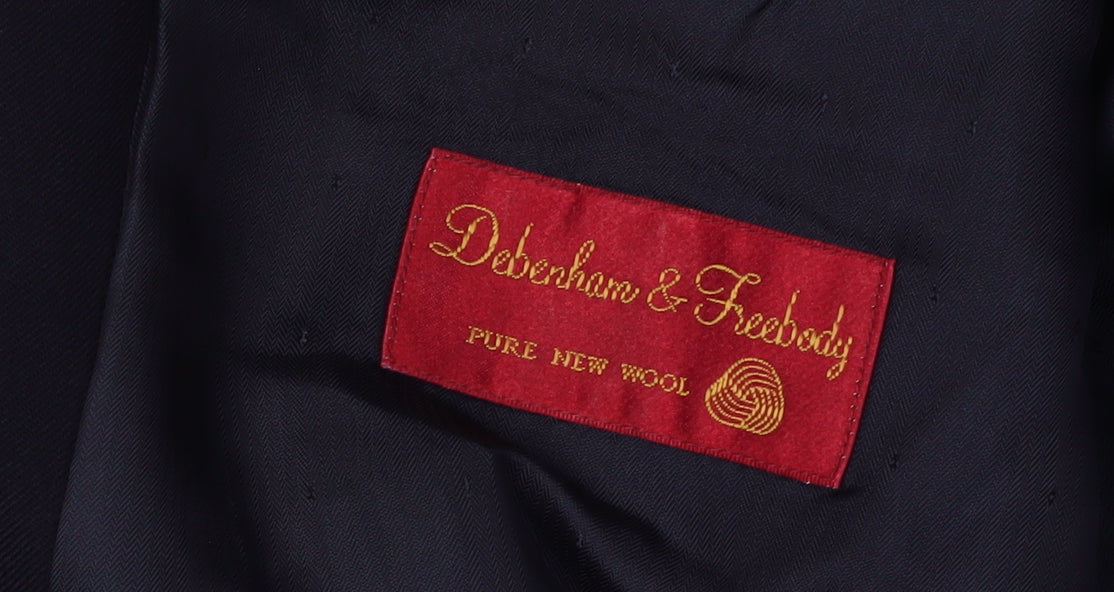 Mens UK Size 44 Debenham & Freebody Regular Black Suit Jacket