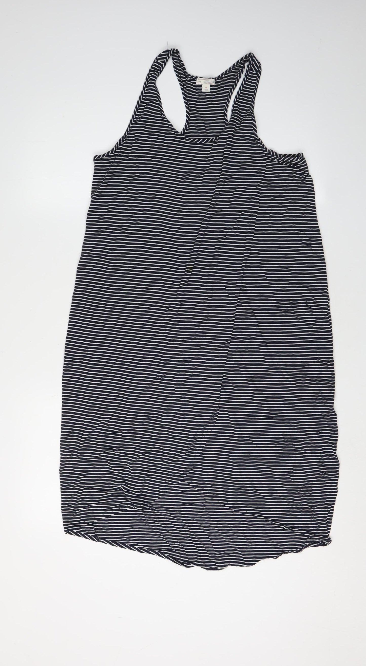 Gap Women's Black Striped Tank Dress M