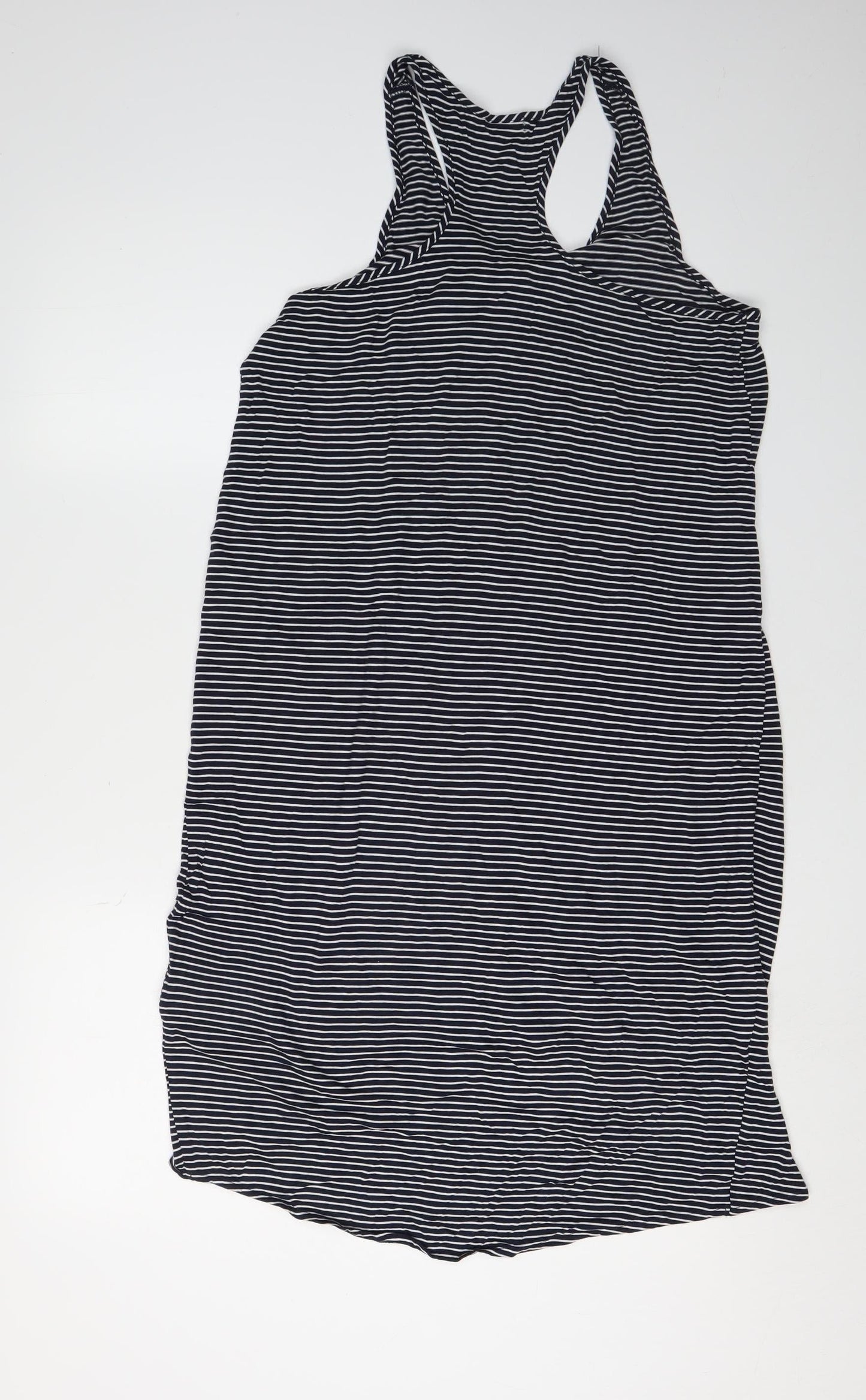 Gap Women's Black Striped Tank Dress M