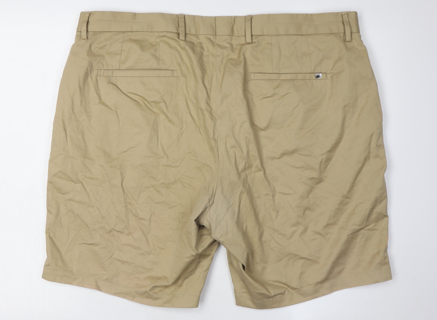 Spoke Men's Beige Chino Shorts L Belted Cotton