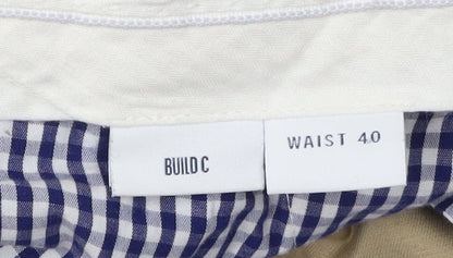 Spoke Men's Beige Chino Shorts L Belted Cotton