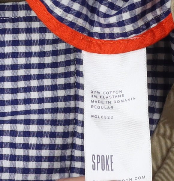 Spoke Men's Beige Chino Shorts L Belted Cotton