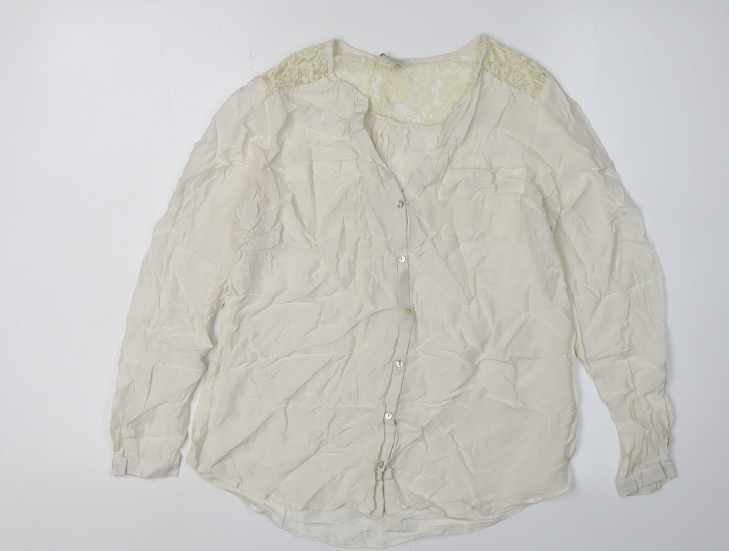 Womens UK Size 8 Monsoon Ivory  Blouse