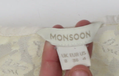 Womens UK Size 8 Monsoon Ivory  Blouse