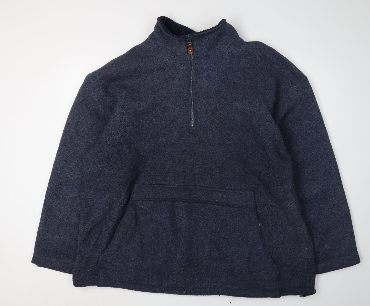 St. Bernard Blue 1/4 Zip Fleece Sweatshirt XL Unisex