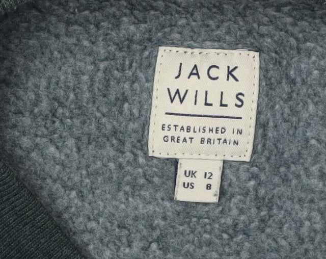 Womens UK Size 12 Jack Wills Green Pullover Sweatshirt