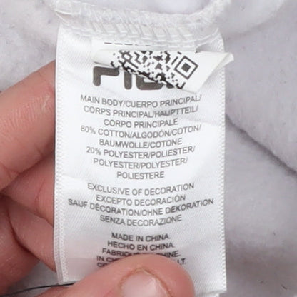 Fila Unisex Adults White Pullover Sweatshirt Size S