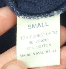 Mens UK Size S Debenhams Blue Pullover Sweatshirt