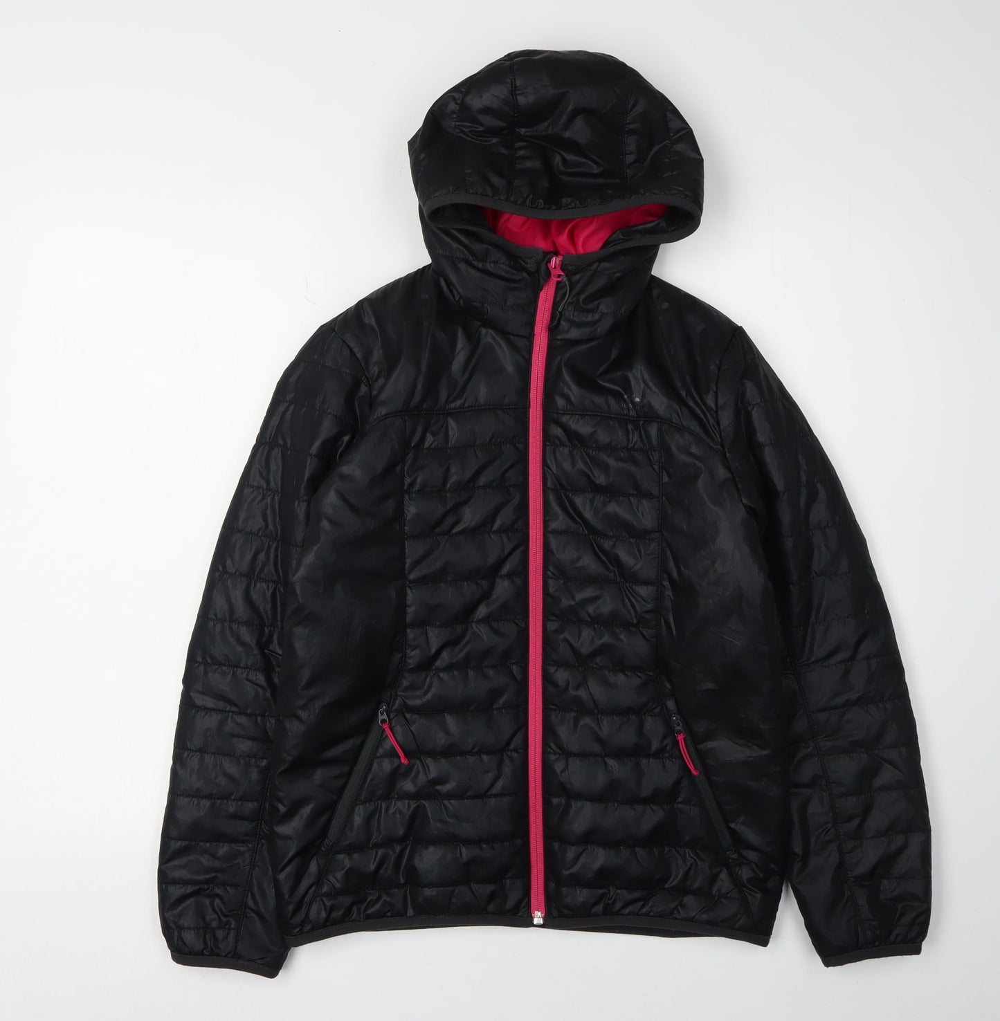 Decathlon Girls Black Puffer Jacket 12-13 Years