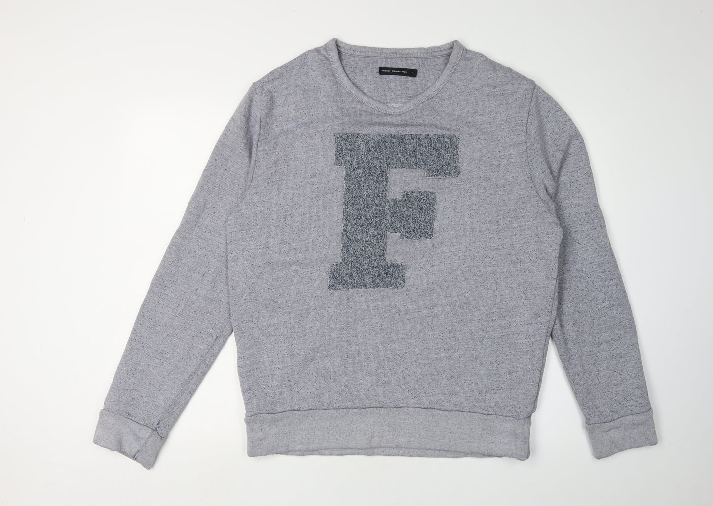 Mens UK Size L French Connection Grey Pullover Sweatshirt