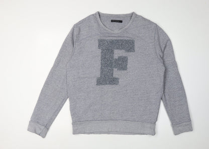 Mens UK Size L French Connection Grey Pullover Sweatshirt