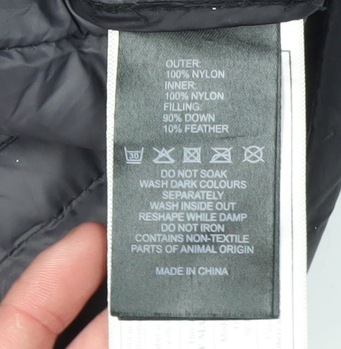 Puffa Boys Black Puffer Jacket L Lightweight Insulated