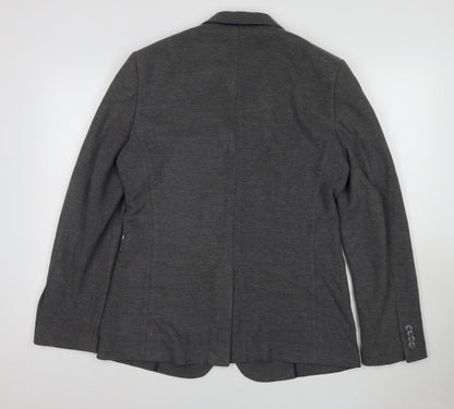 Mens UK Size 40 Steel & Jelly Regular Grey Suit Jacket