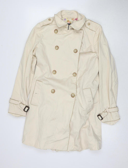 GAP Women's Beige Long Trench Coat M Classic Cotton