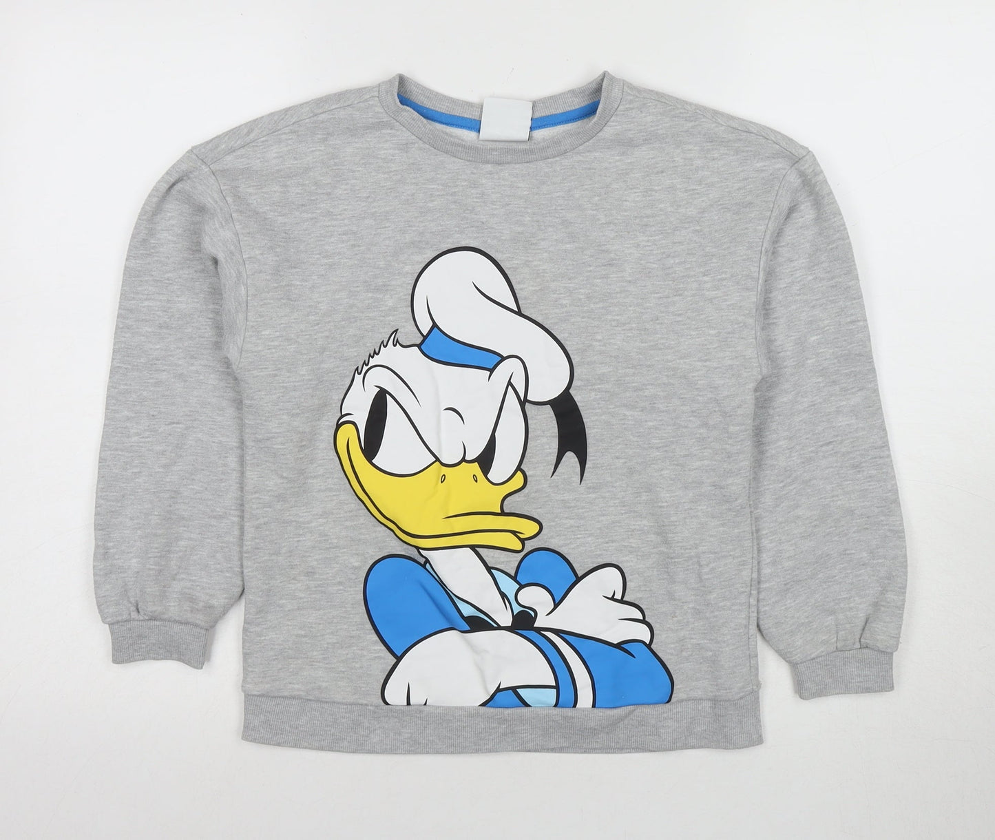 Disney Boys Grey Donald Duck Cartoon Pullover Sweatshirt 10-11 Years