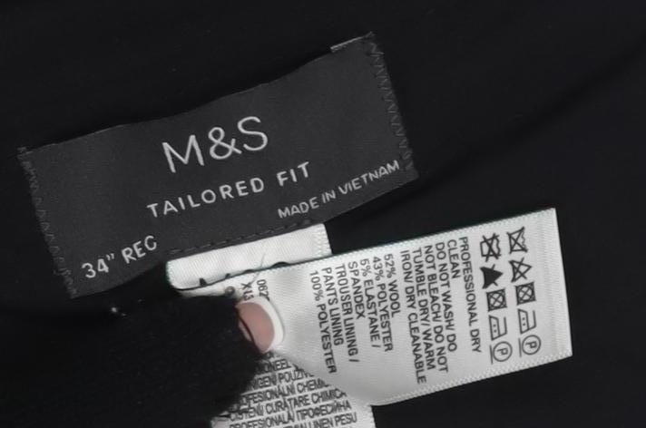 Marks and Spencer Men's Black Dress Pants 34