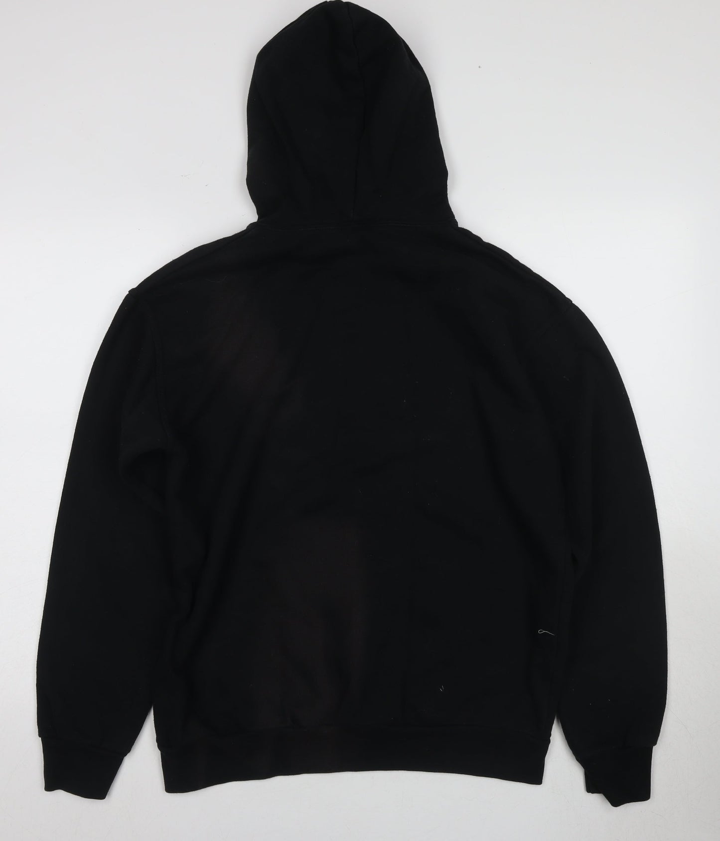 Mens UK Size L Stars & Stripes Black Pullover Hoodie