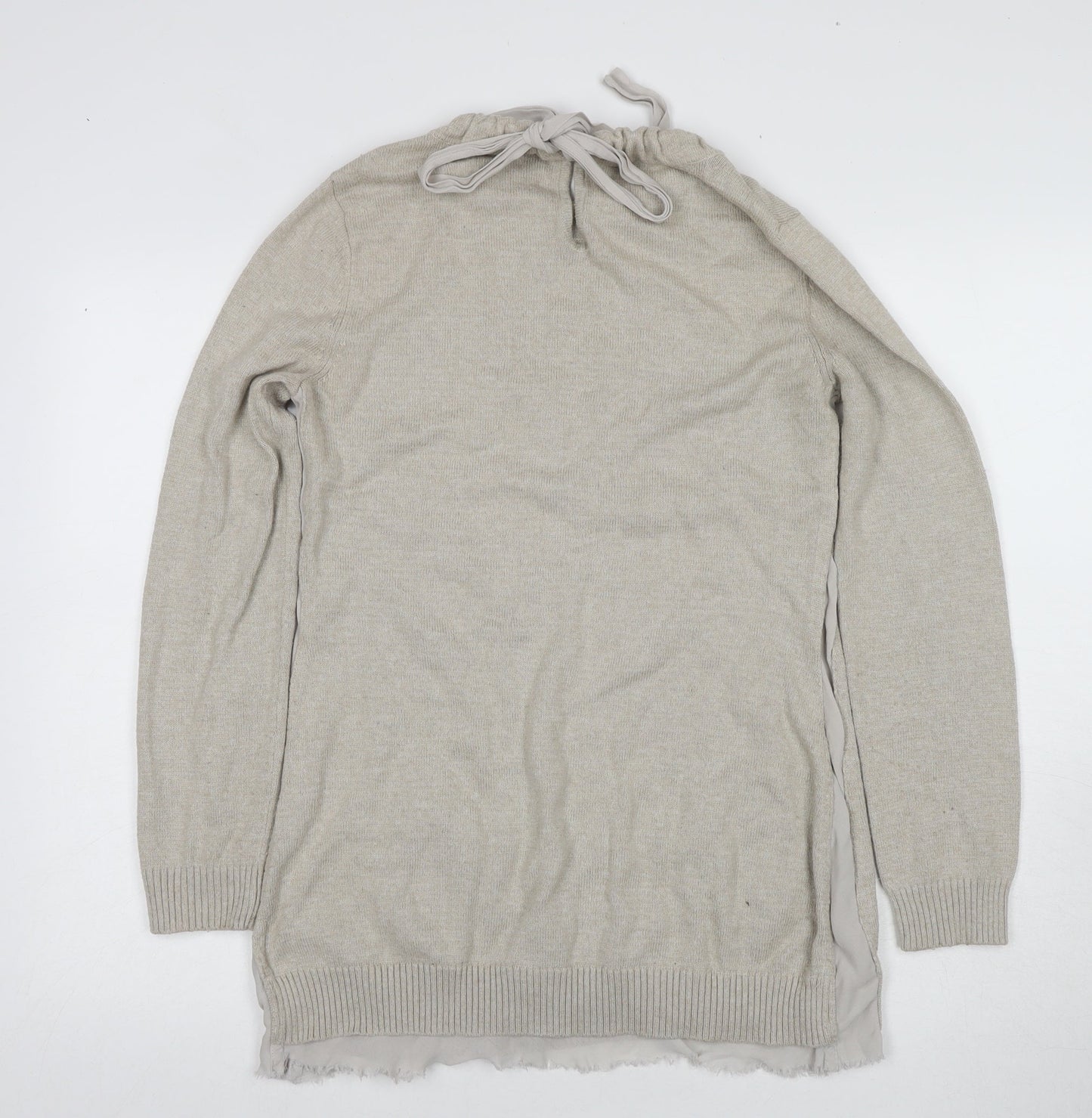 Womens UK Size 14 Oui Beige Pullover Jumper