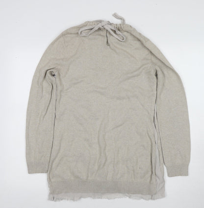Womens UK Size 14 Oui Beige Pullover Jumper