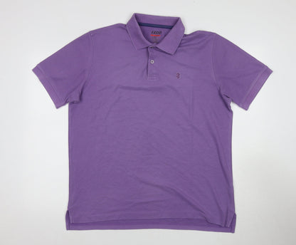 Izod Men's Purple Polo, Size L, Casual Summer Shirt
