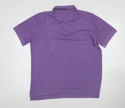 Izod Men's Purple Polo, Size L, Casual Summer Shirt