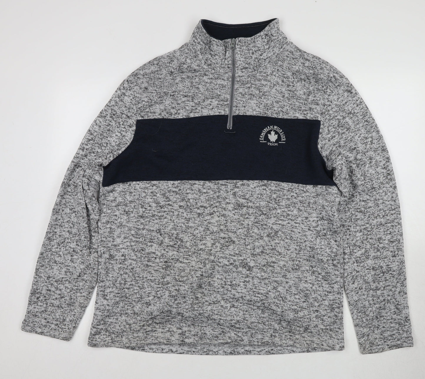 Mens UK Size L Atlas for Men Grey 1/4 Zip Sweatshirt